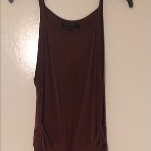 All saints burgundy dress.